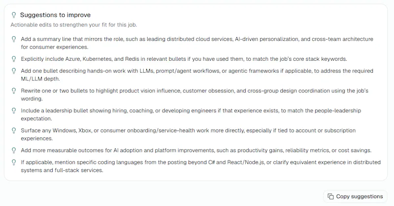 ScoreMyResume · Resume Fit Check screenshot 3