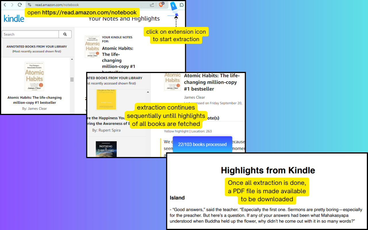 Kindle выделяет экстрактор media 2