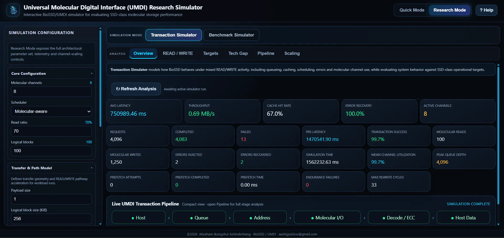 UMDI Research Simulator  gallery image