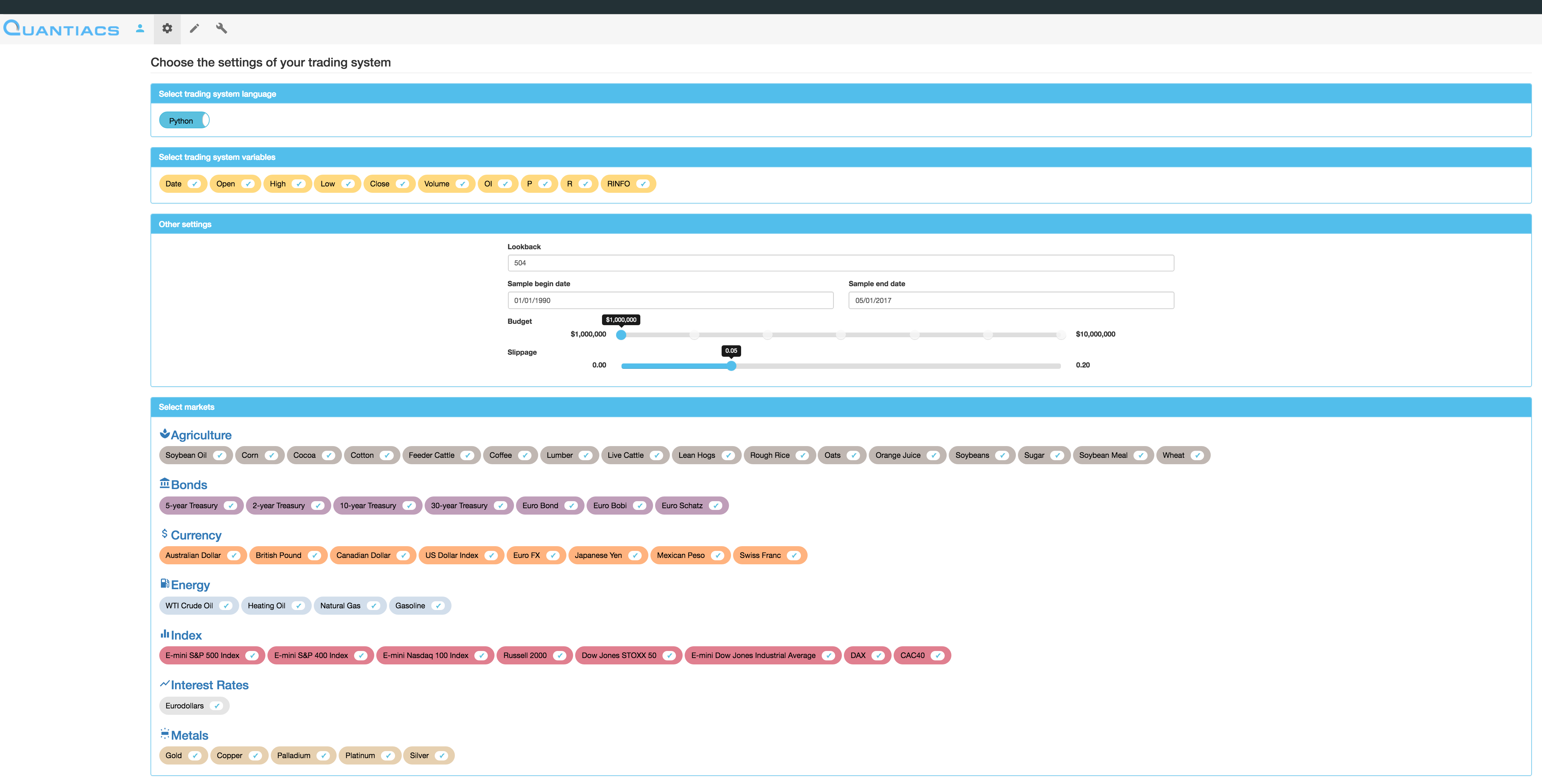 Quantiacs gallery image
