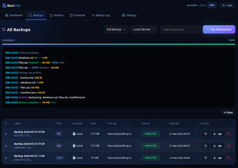 BackShift screenshot 4