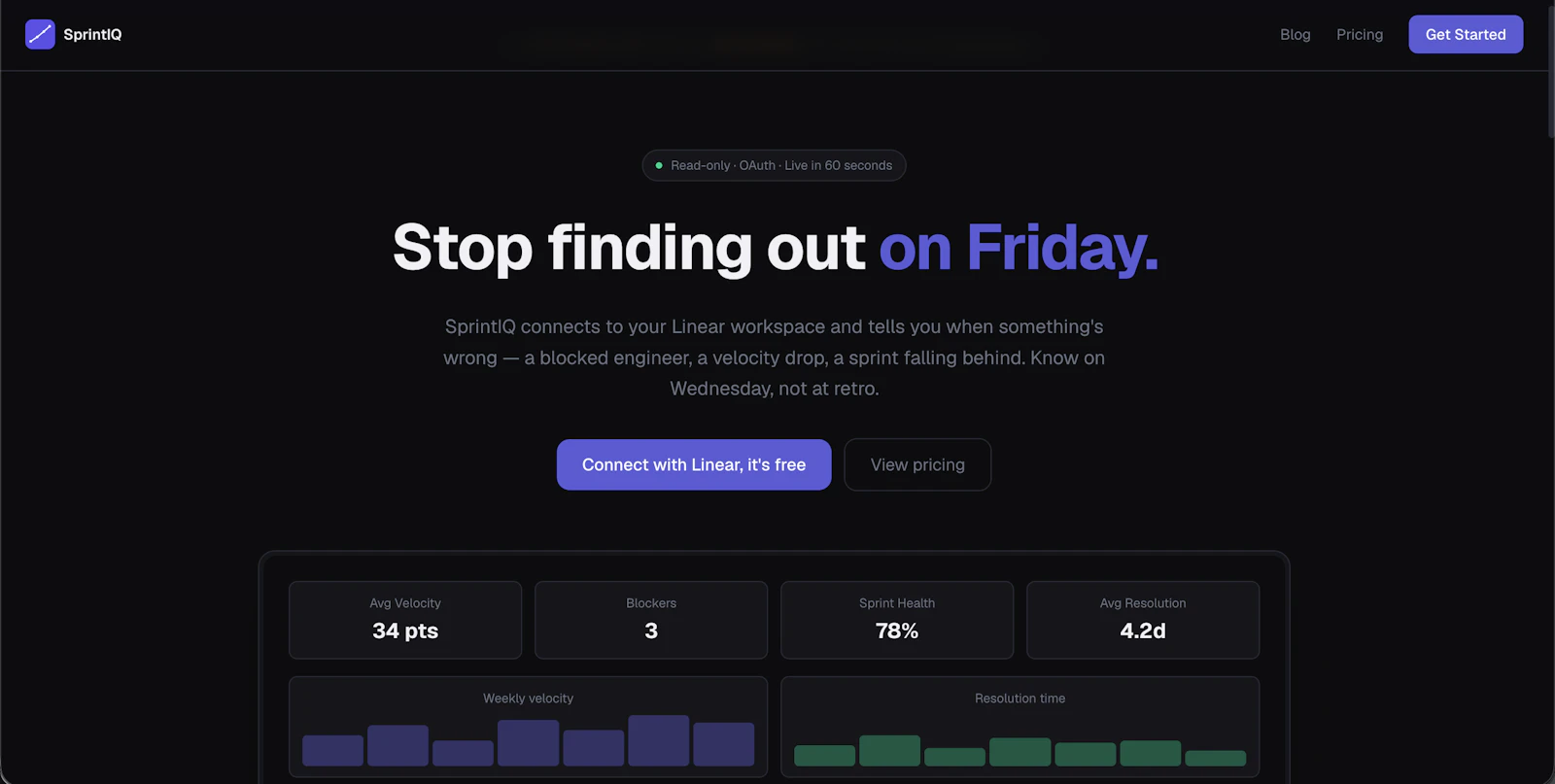 SprintIQ screenshot 1