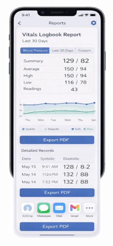 VITALS LOGBOOK - Screenshot 4 showing product features and functionality