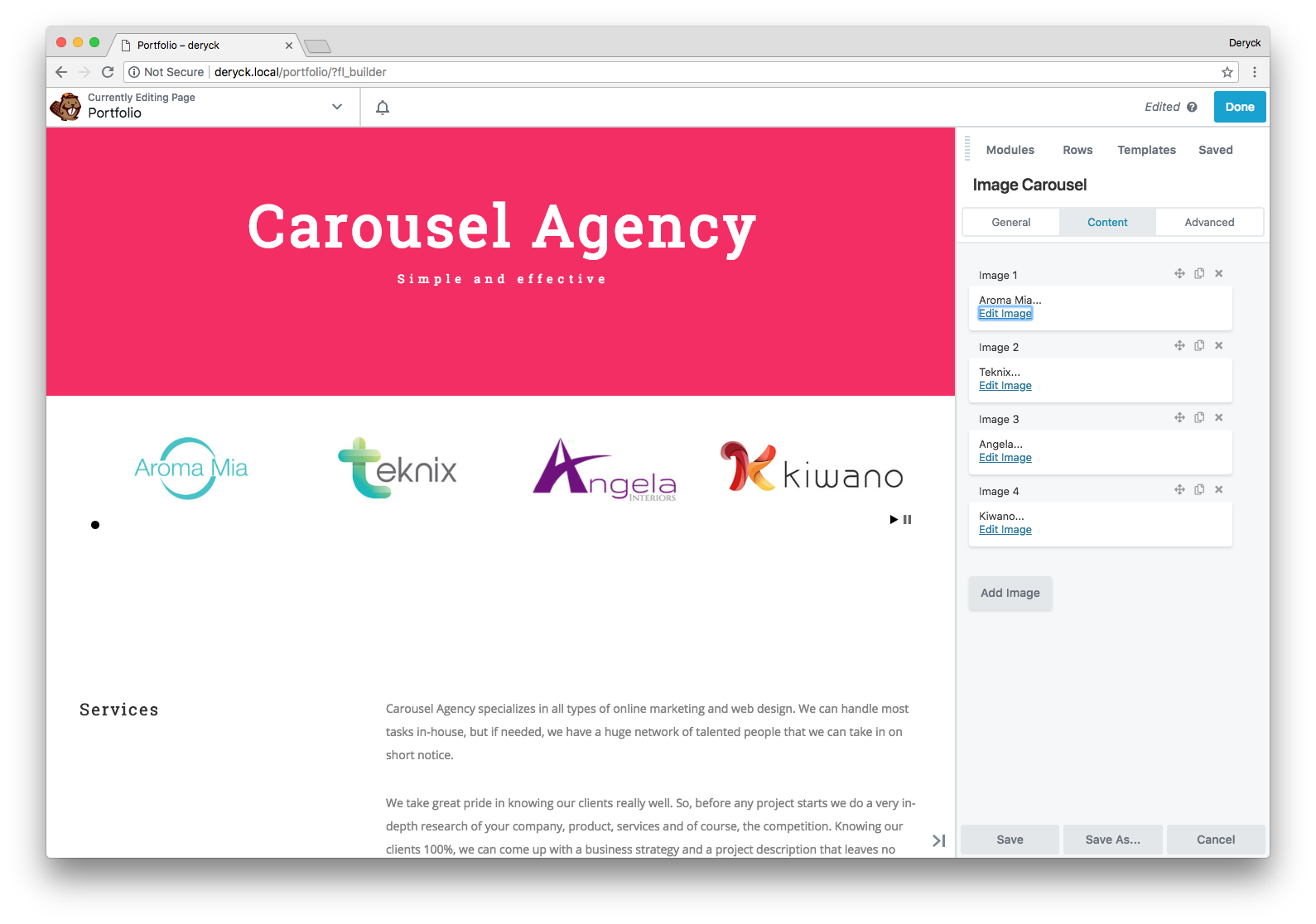Image Carousel Addon for Beaver Builder gallery image