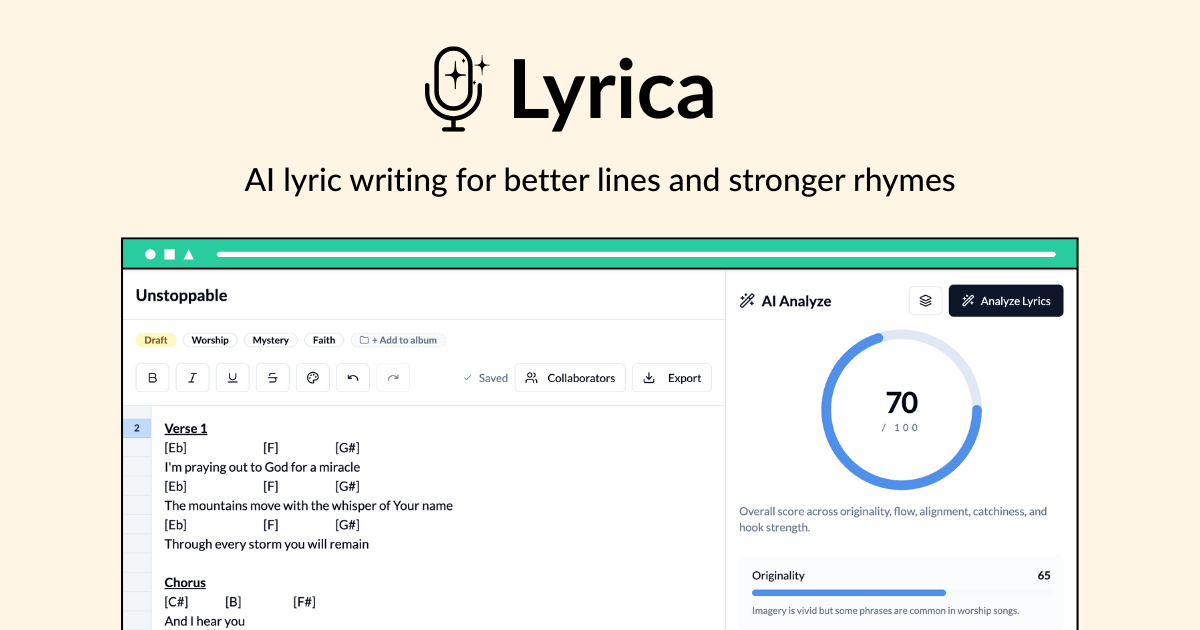 Lyrica - Main product screenshot demonstrating key features and user interface