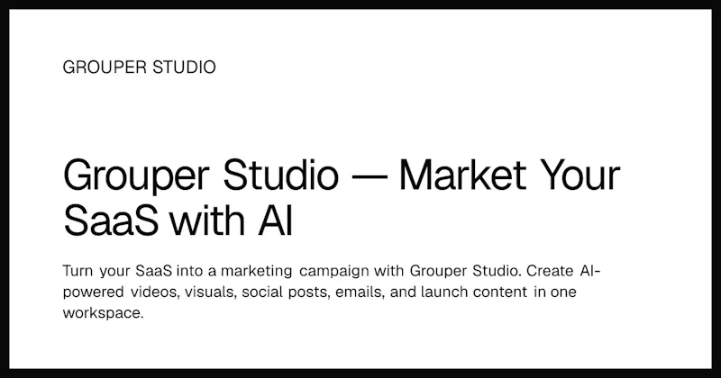 Grouper Studio screenshot 1
