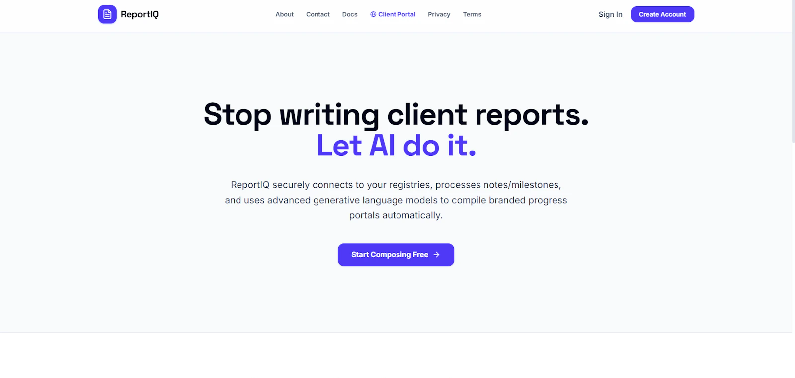 ReportIQ screenshot 1