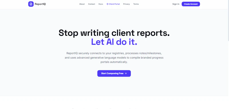 ReportIQ screenshot 1