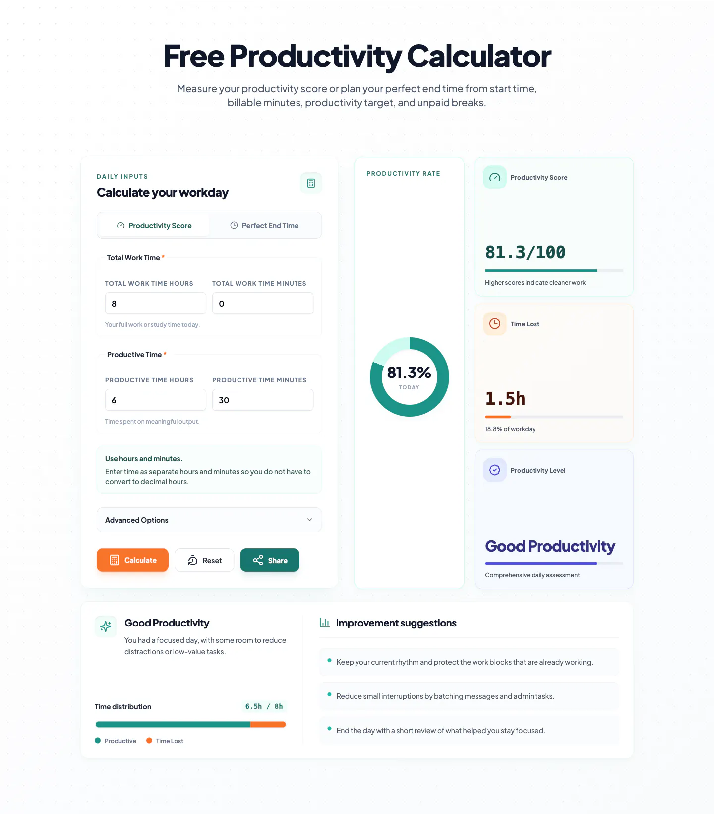 Productivity Calculator gallery image