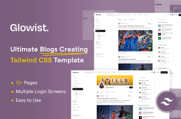 Glowist：博客网站模板html media 1