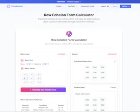 Row Echelon Form Calculator gallery image
