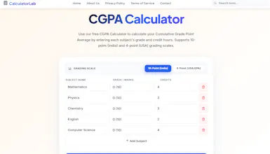 Grade to CGPA Calculator gallery image