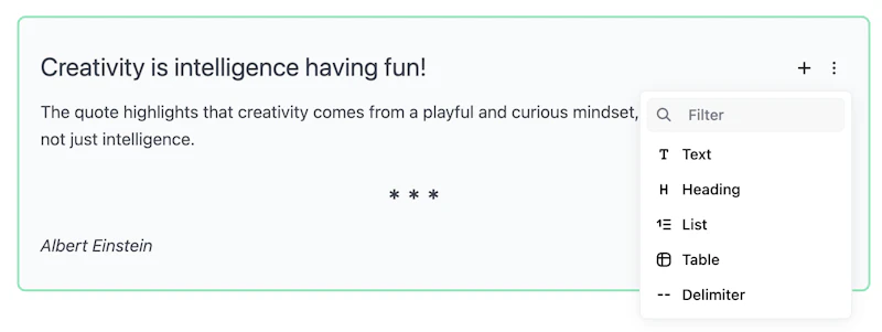 Confetti CMS screenshot 4