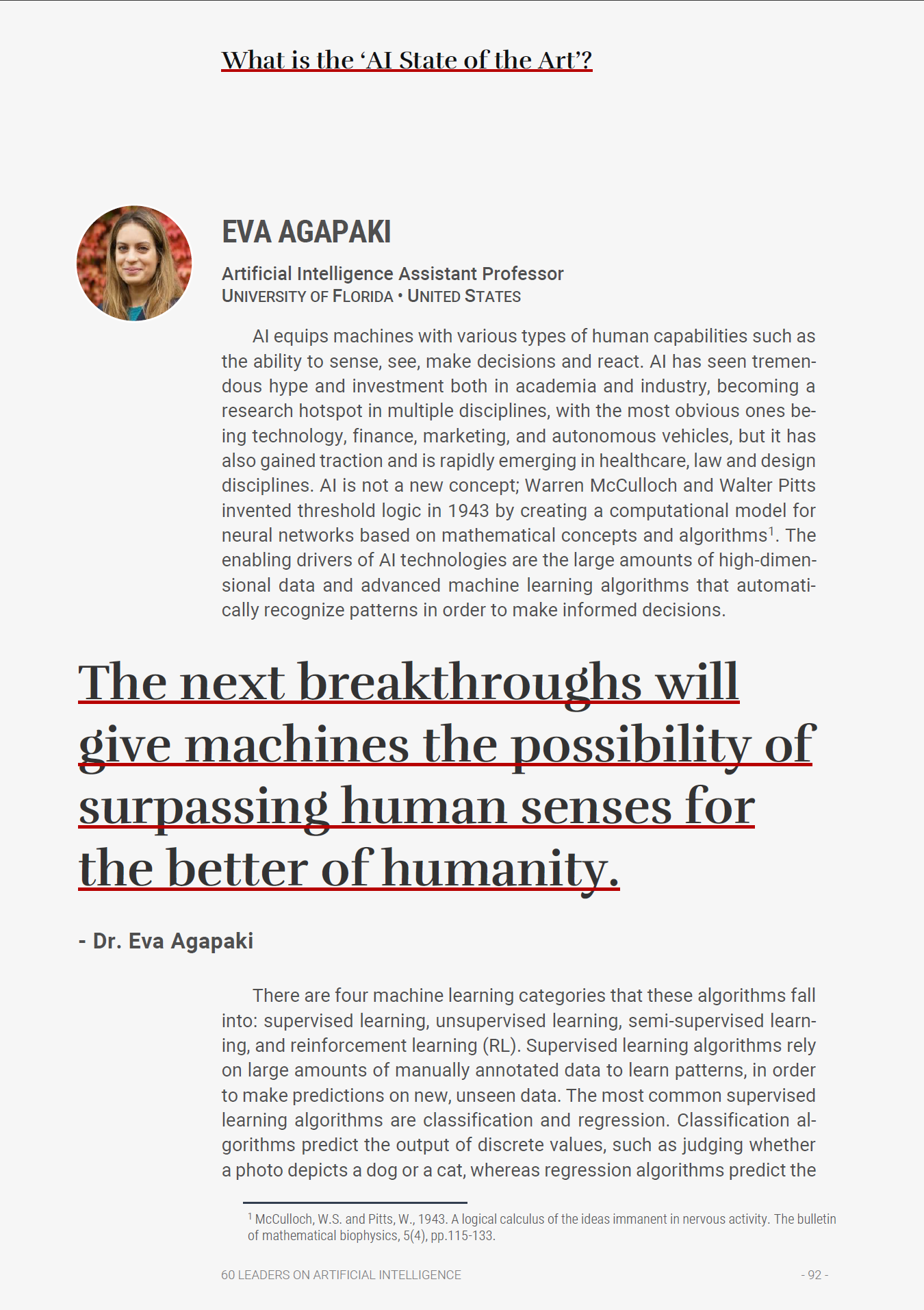 60 LEADERS ON ARTIFICIAL INTELLIGENCE - From Algorithms to Ethics. A holistic view of AI media 31