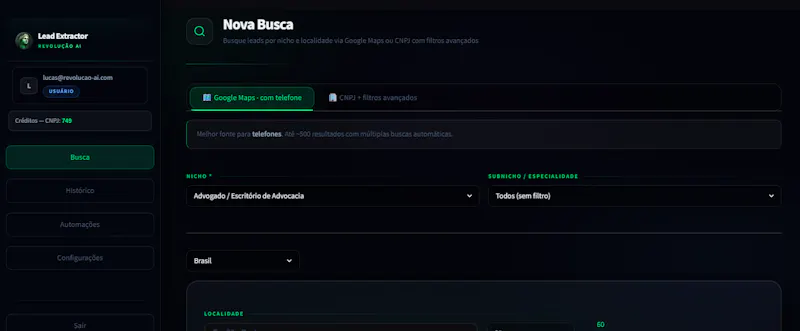 Lead Extractor by Revolução AI screenshot 1