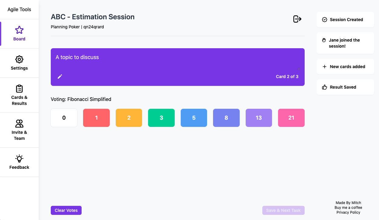 Agile Tools - Planning Poker Online gallery image