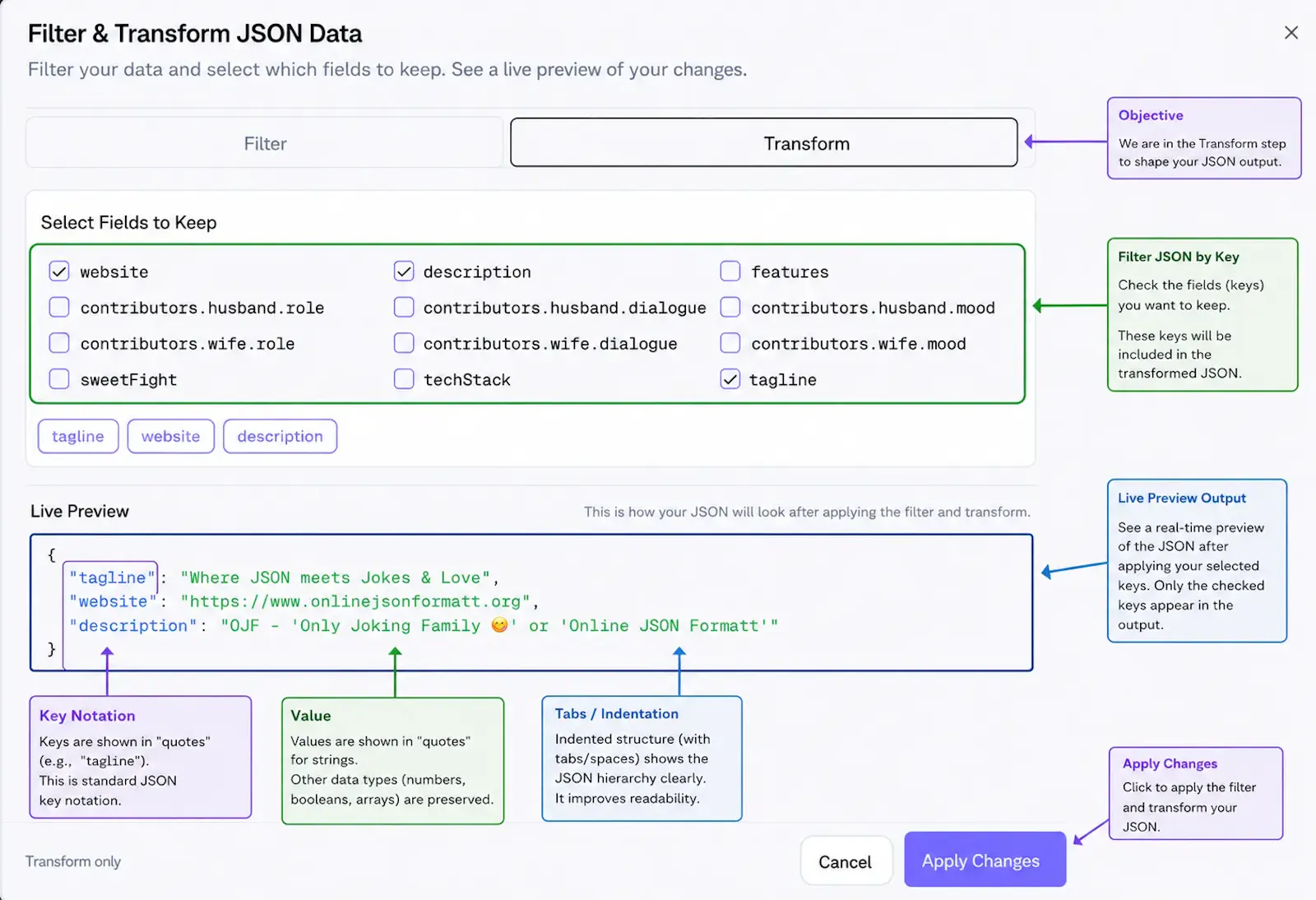 OJF - Online JSON Formatt screenshot 9