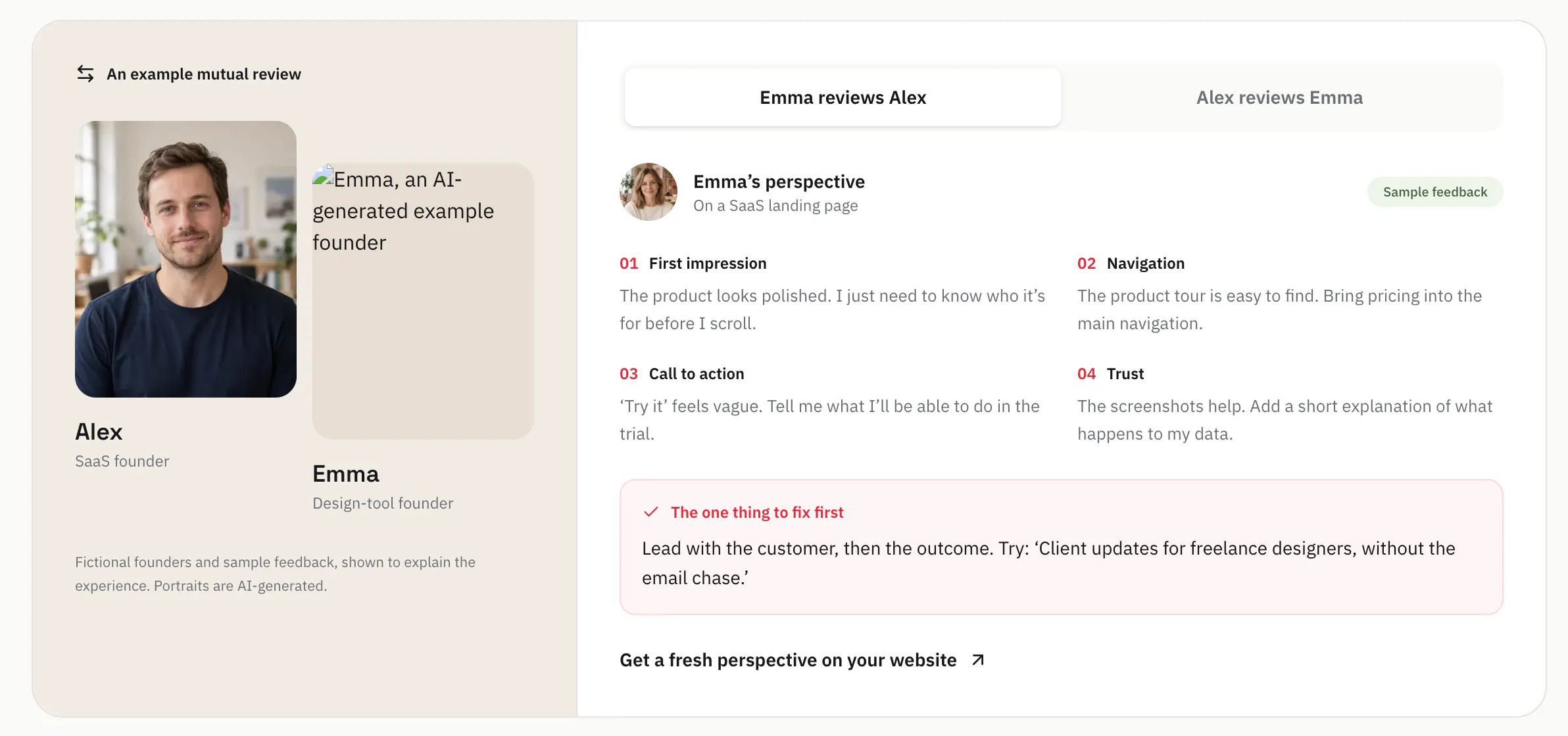 FounderLens:Real feedback from founders gallery image