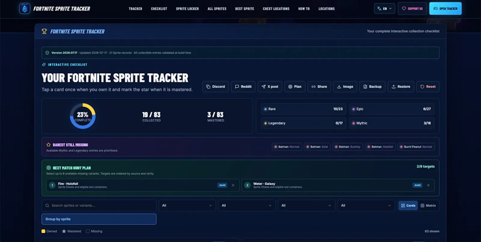 Fortnite Sprite Tracker screenshot 2