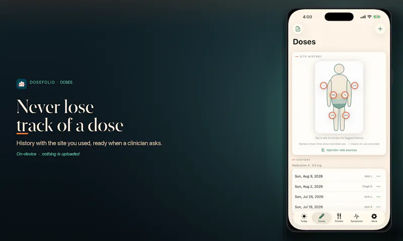 Dosefolio screenshot 2