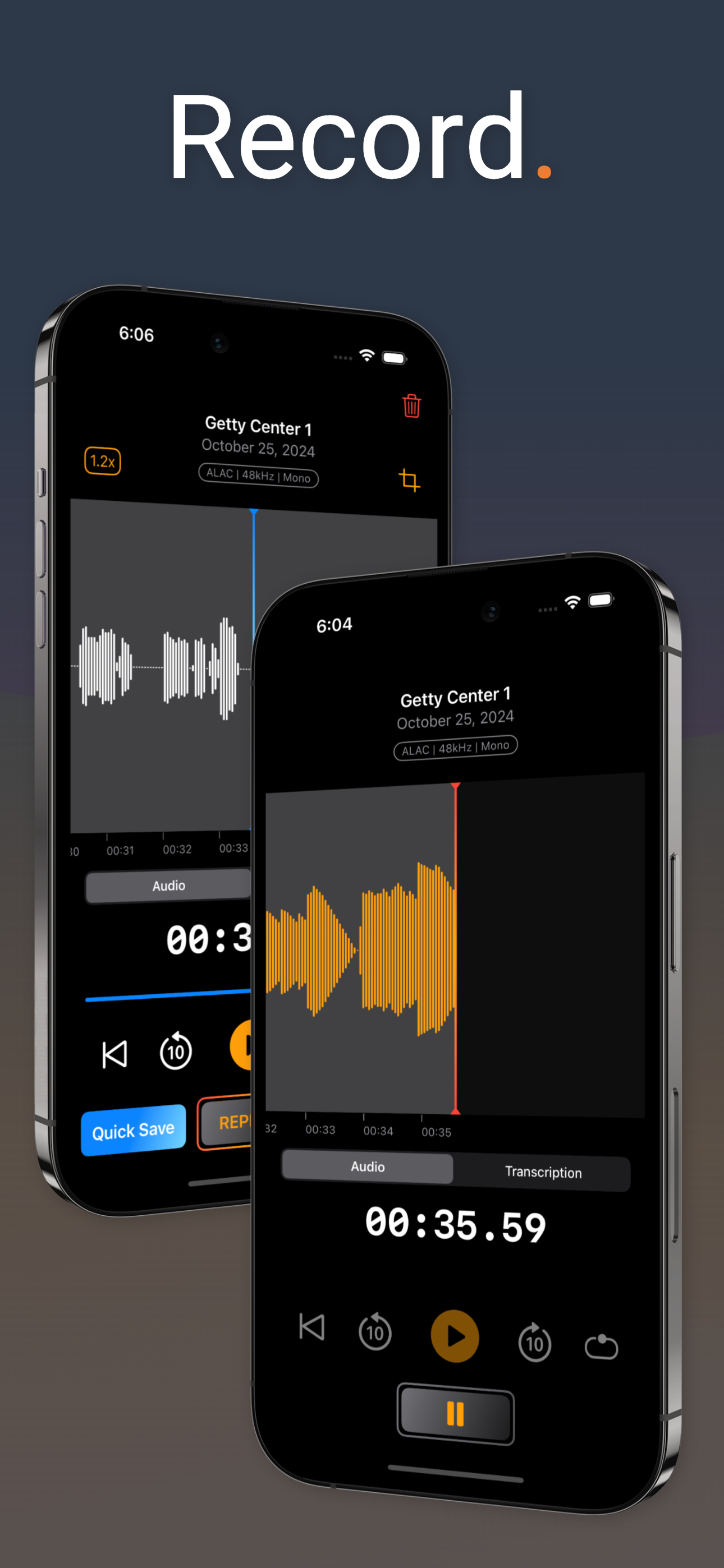 Média Enregistreur audio Bangin ' - Enregistrer, transcrire, organiser des mémos vocaux audio iPhone / iPad 3