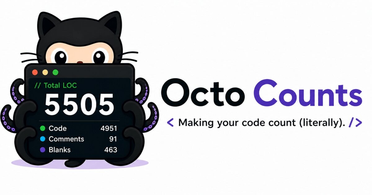 OctoCounts - SLOC panel Github forget gallery image