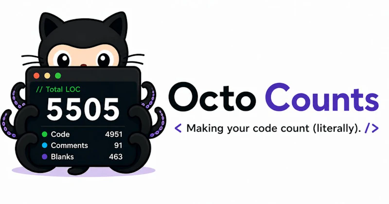 OctoCounts - SLOC panel Github forget screenshot 1
