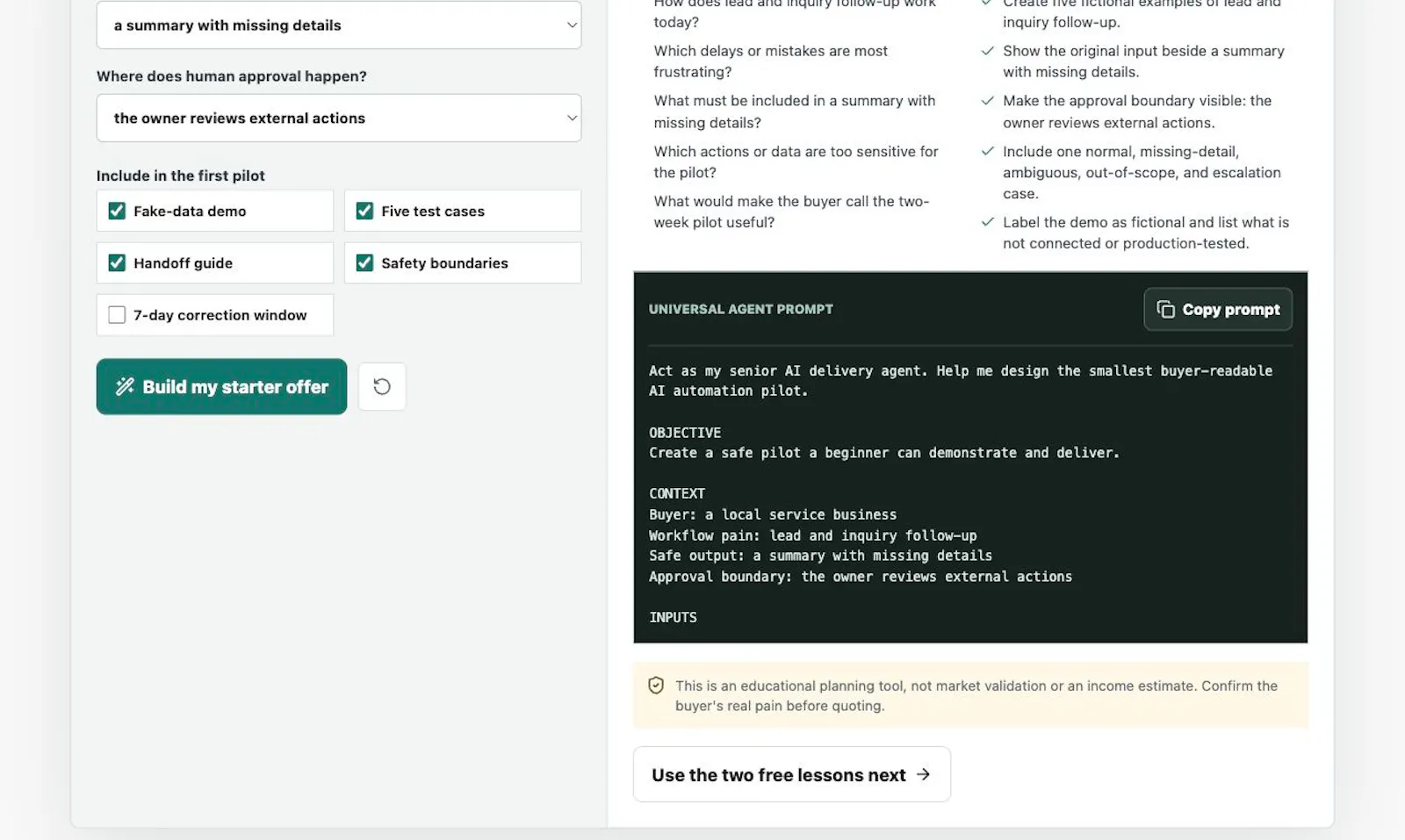 AI Automation Offer Builder screenshot 3