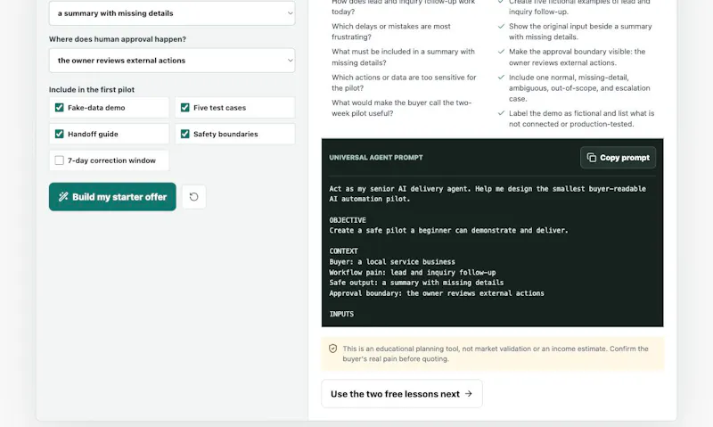 AI Automation Offer Builder screenshot 3