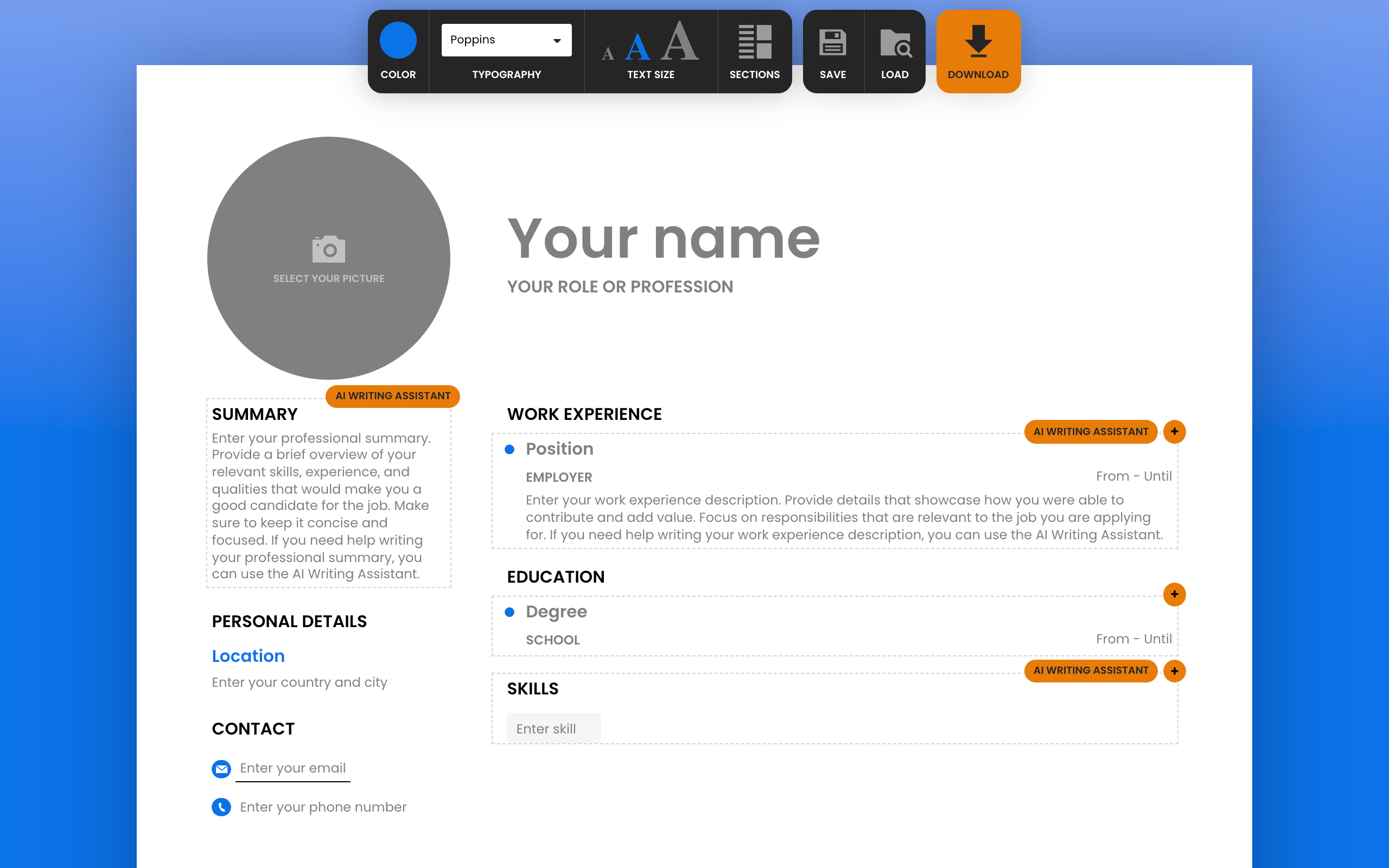 Média CV Maker en ligne 3.0 - Le moyen le plus rapide de faire un curriculum vitae avec l'IA 2