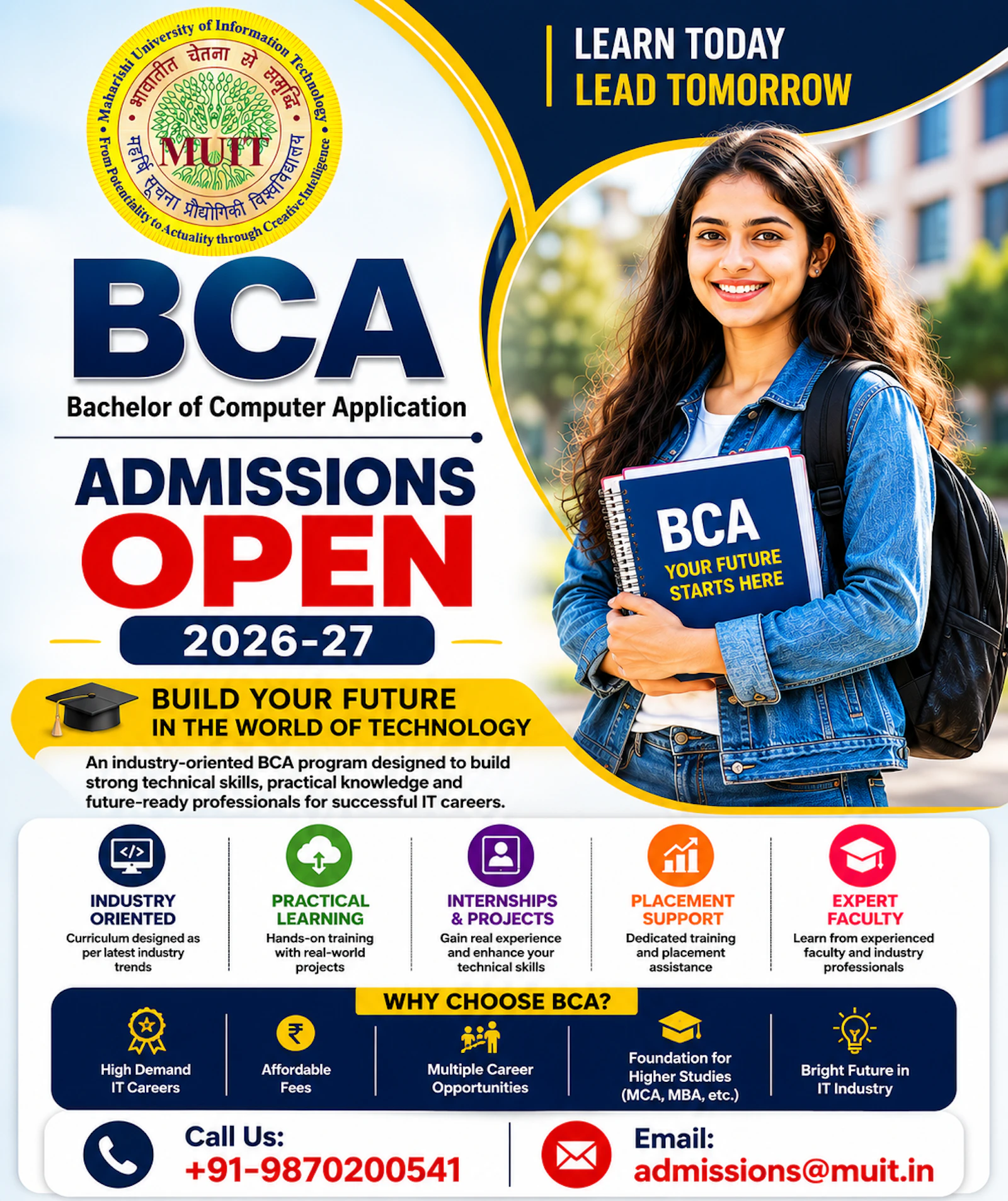BCA Admission 2026 screenshot 1