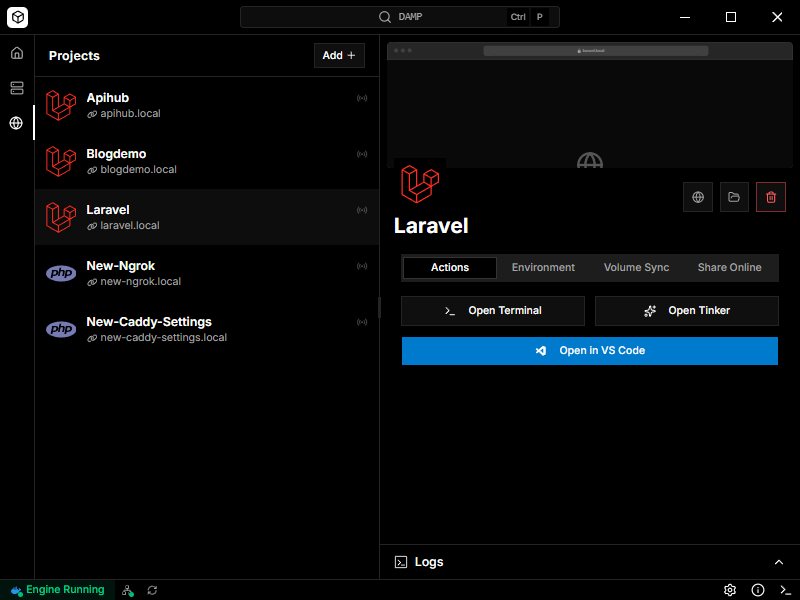 DAMP - Screenshot 3 showing product features and functionality