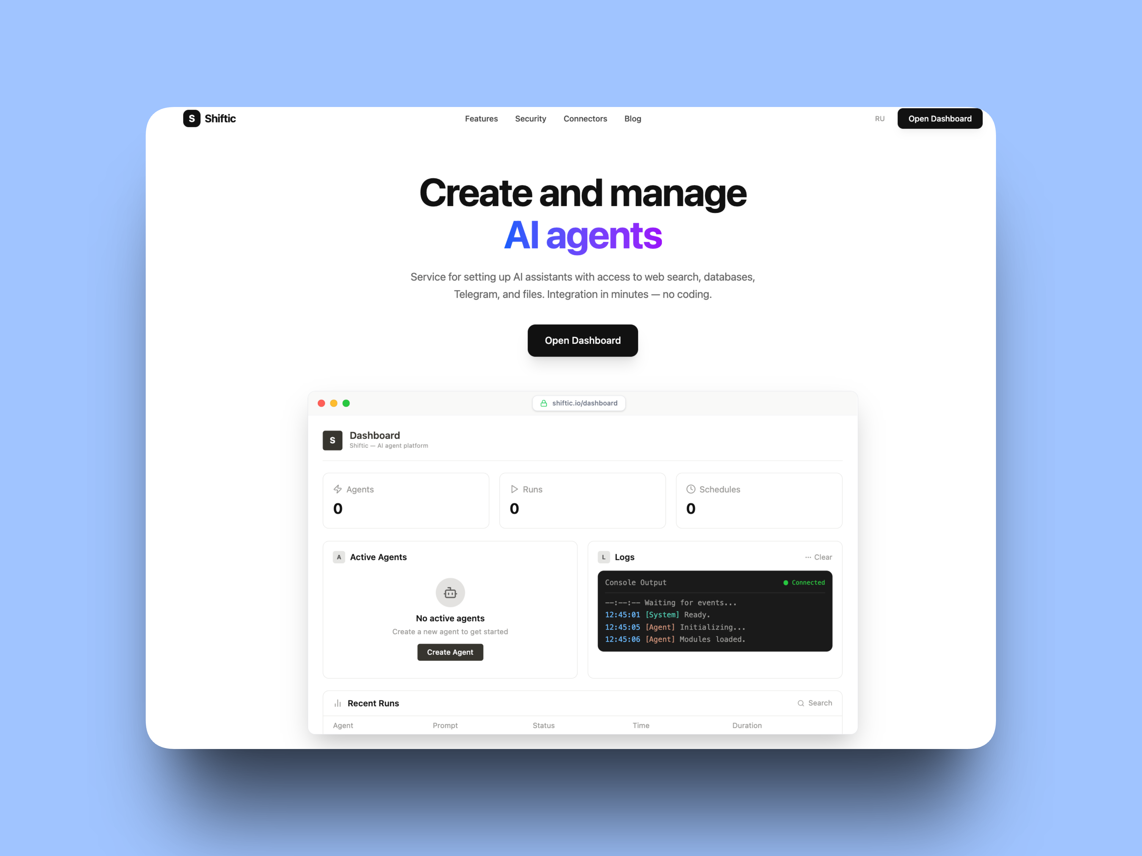 Shiftic - Main product screenshot demonstrating key features and user interface
