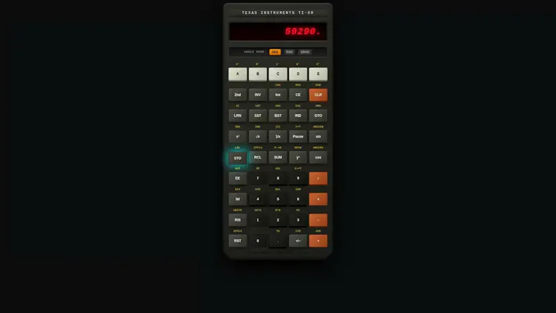 TI-59C Web Simulator screenshot 1 (video preview)