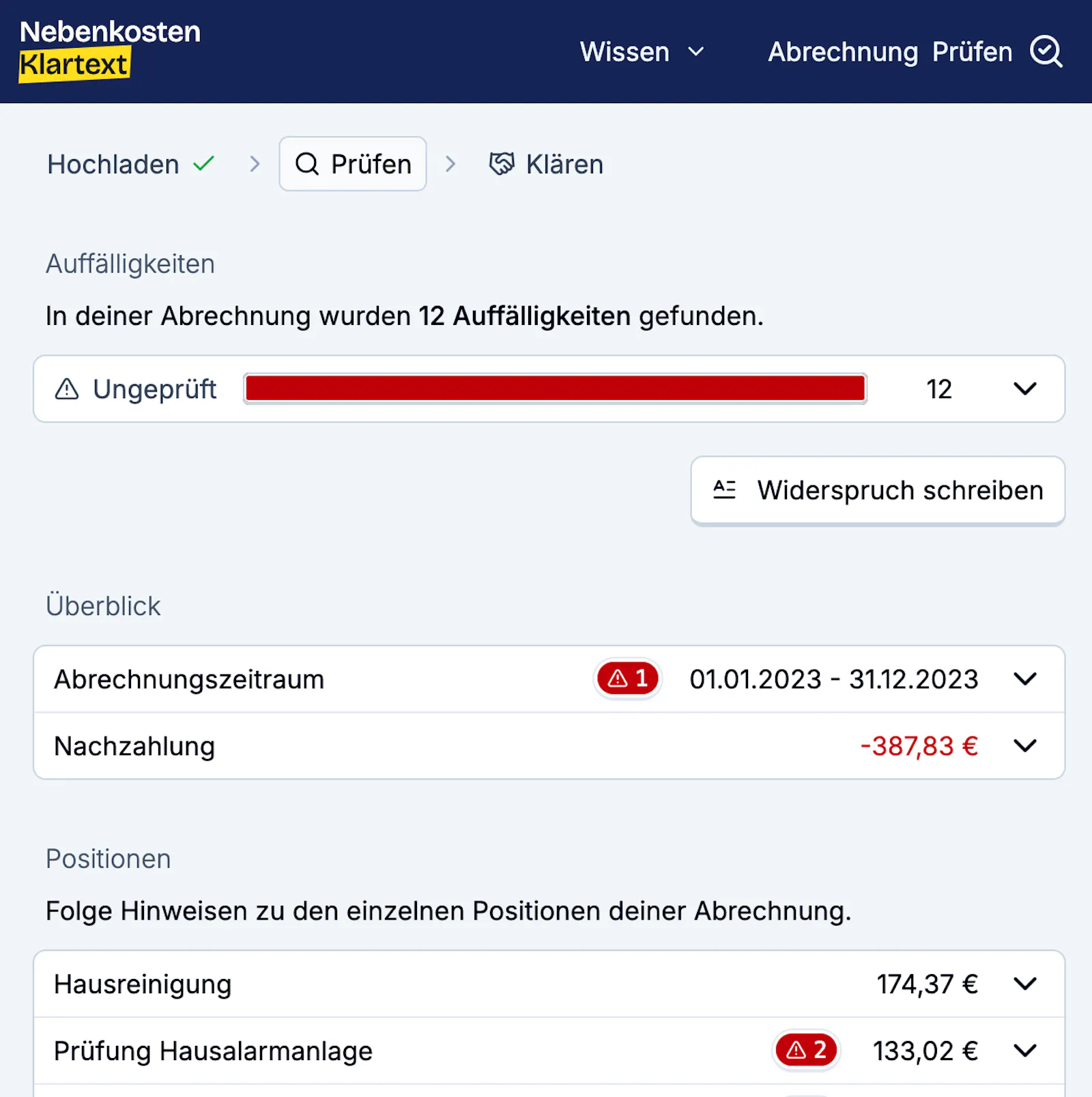 Nebenkosten: Klartext screenshot 3