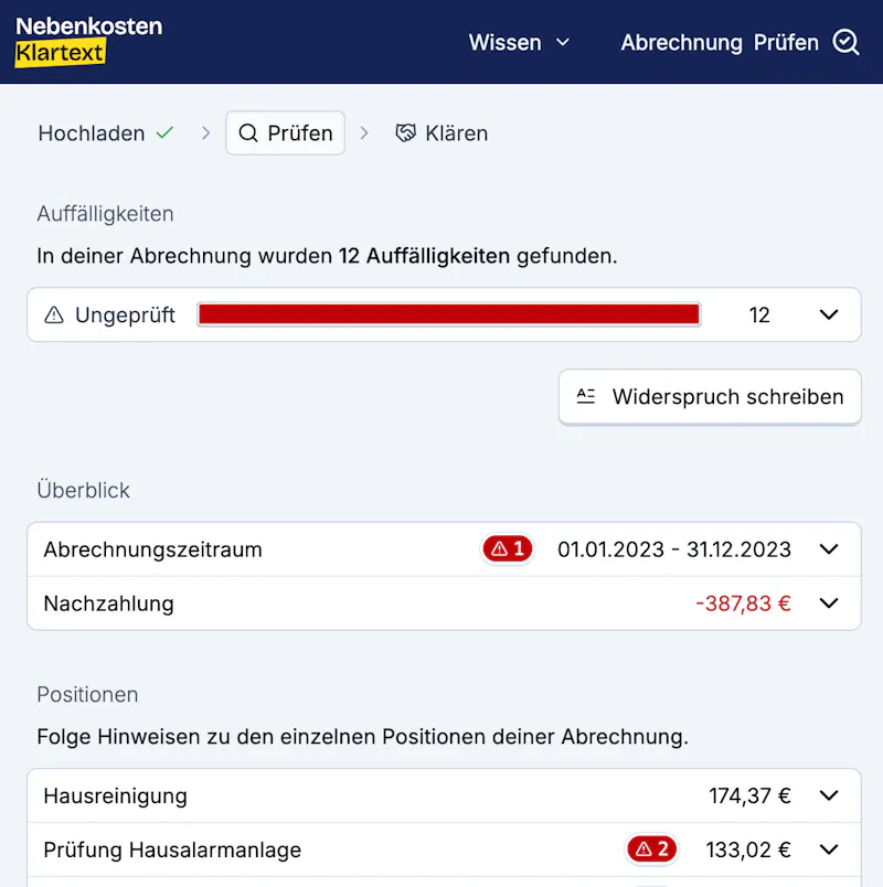 Nebenkosten: Klartext screenshot 3