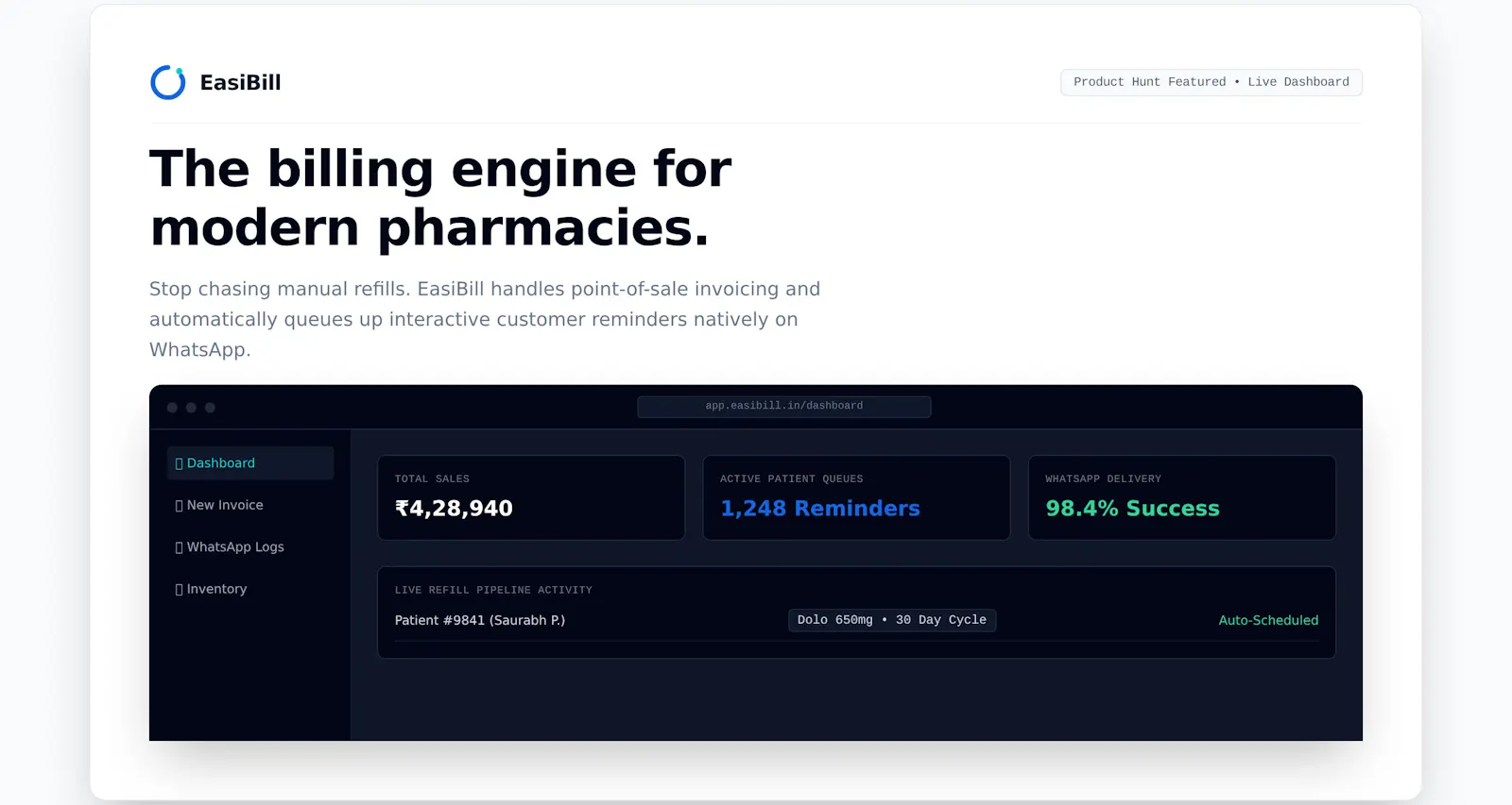 Easibill screenshot 2
