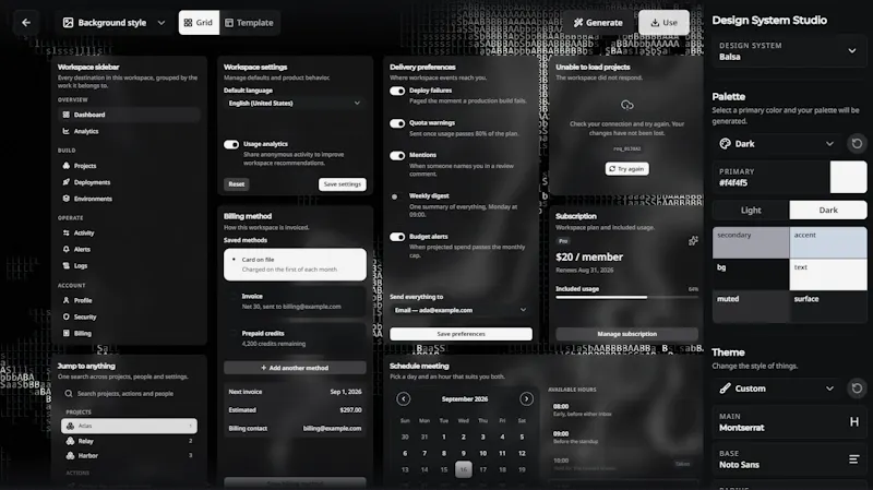 Balsa UI screenshot 3