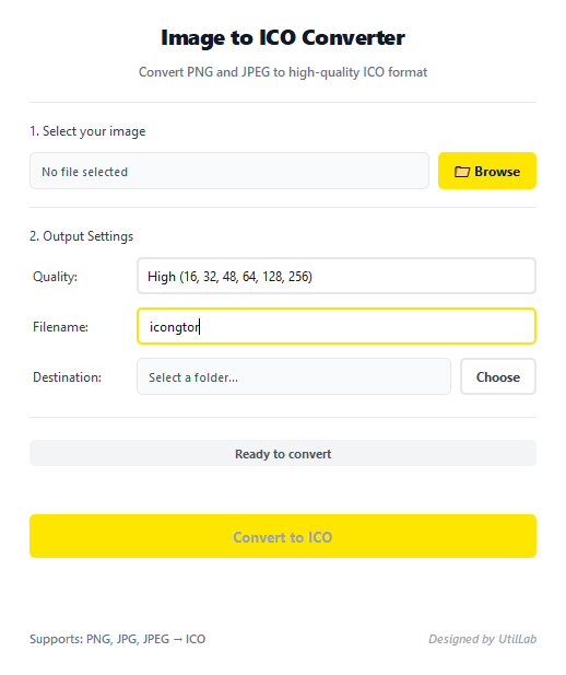 Image to ICO Converter - icongtor gallery image