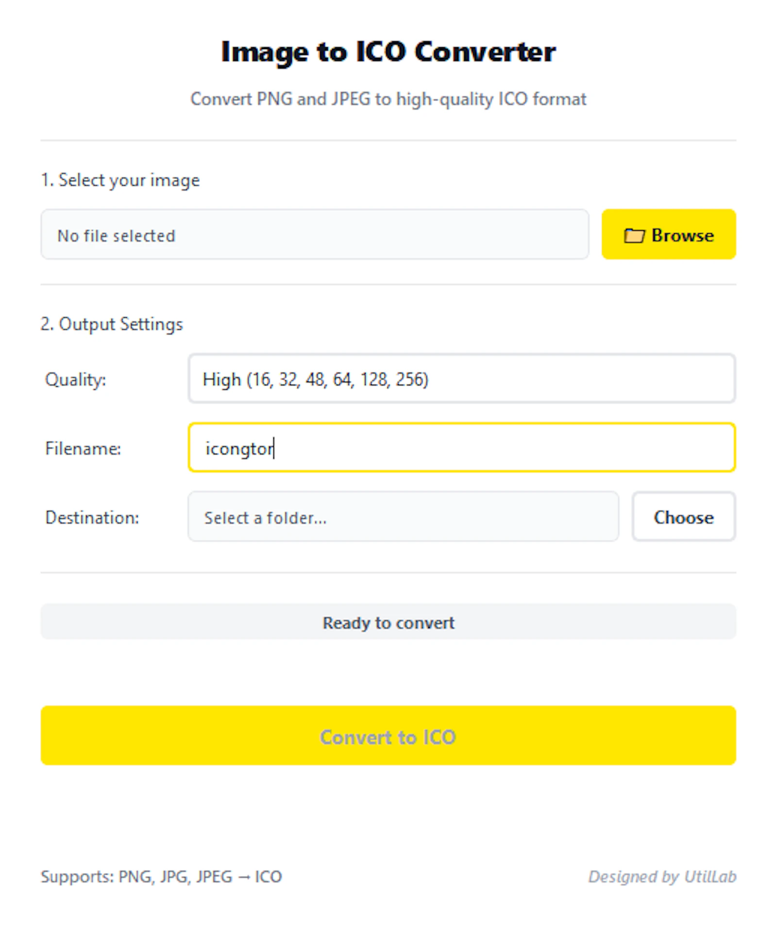 Image to ICO Converter - icongtor screenshot 1