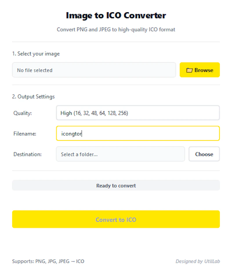 Image to ICO Converter - icongtor screenshot 1