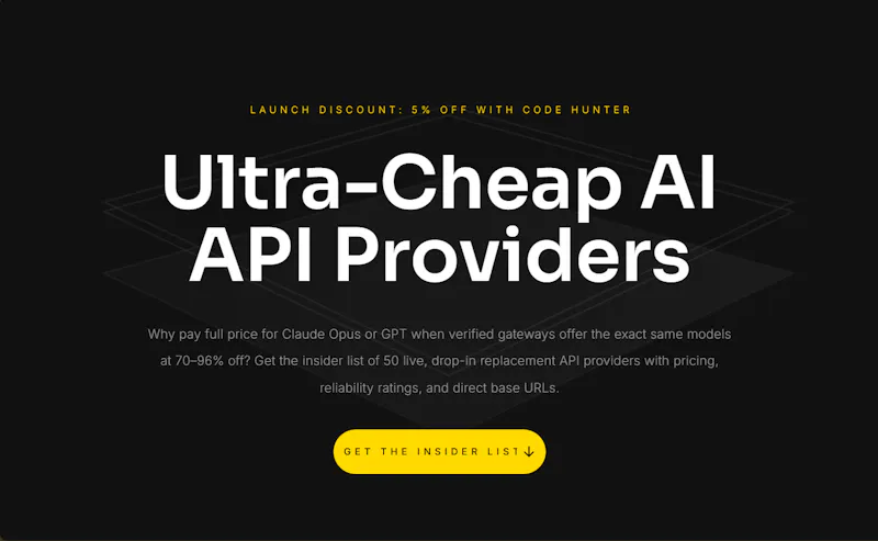 50 Ultra-Cheap AI APIs screenshot 1