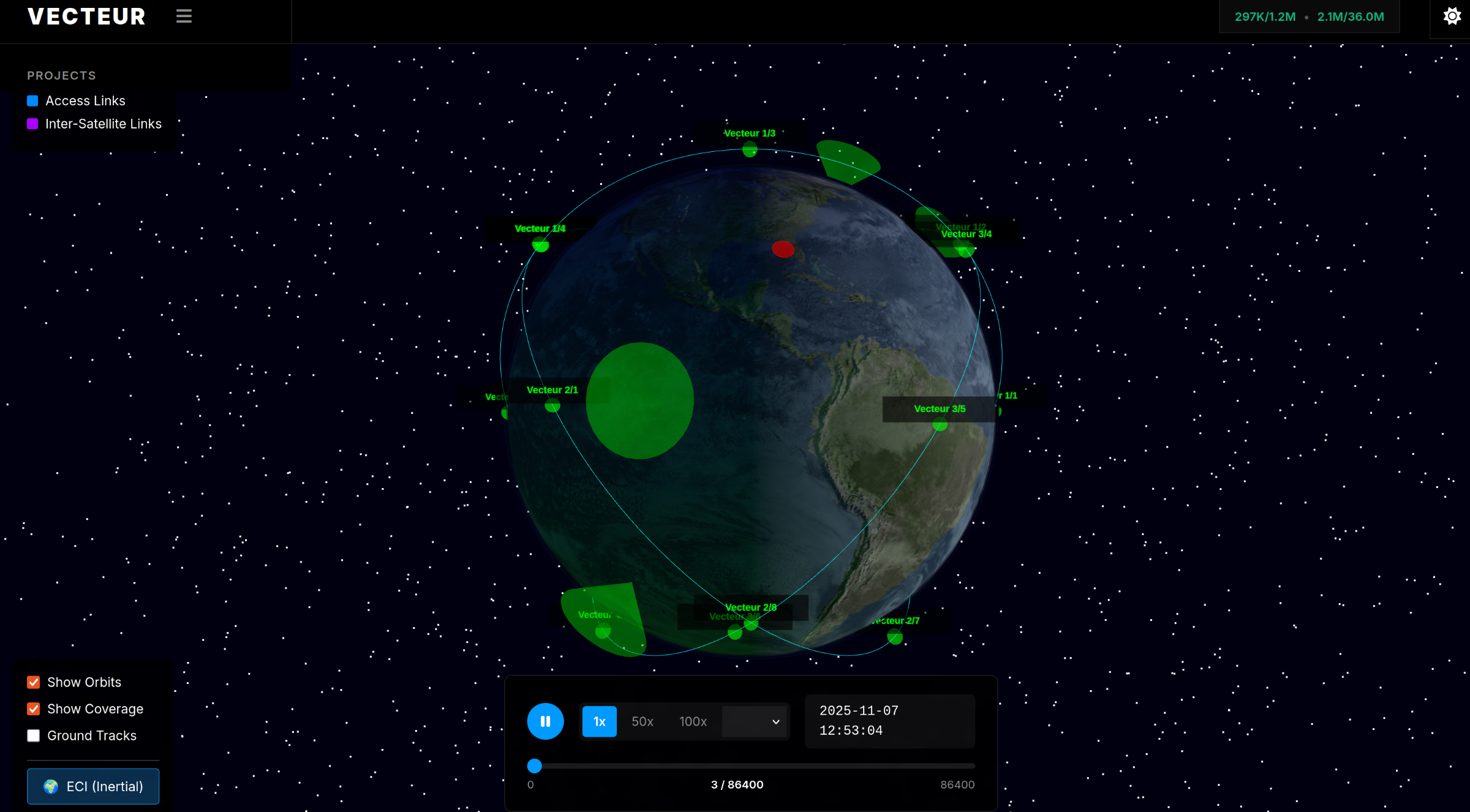 Vecteur - Main screenshot showing features and interface