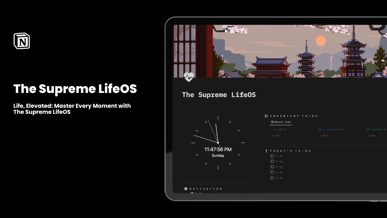 startuptile The Supreme LifeOS-Dive into the ultimate all in one Notion resource pack