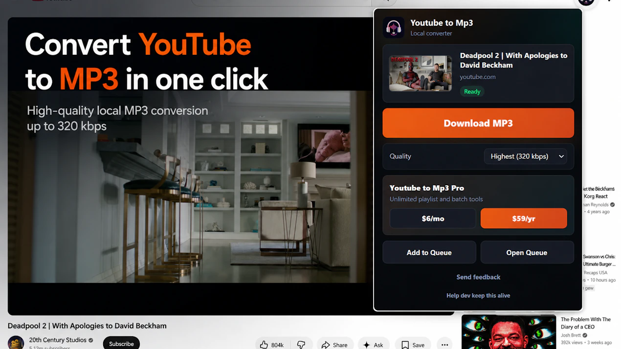 Youtube To MP3 product