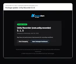 VersionAlert for Unity gallery image