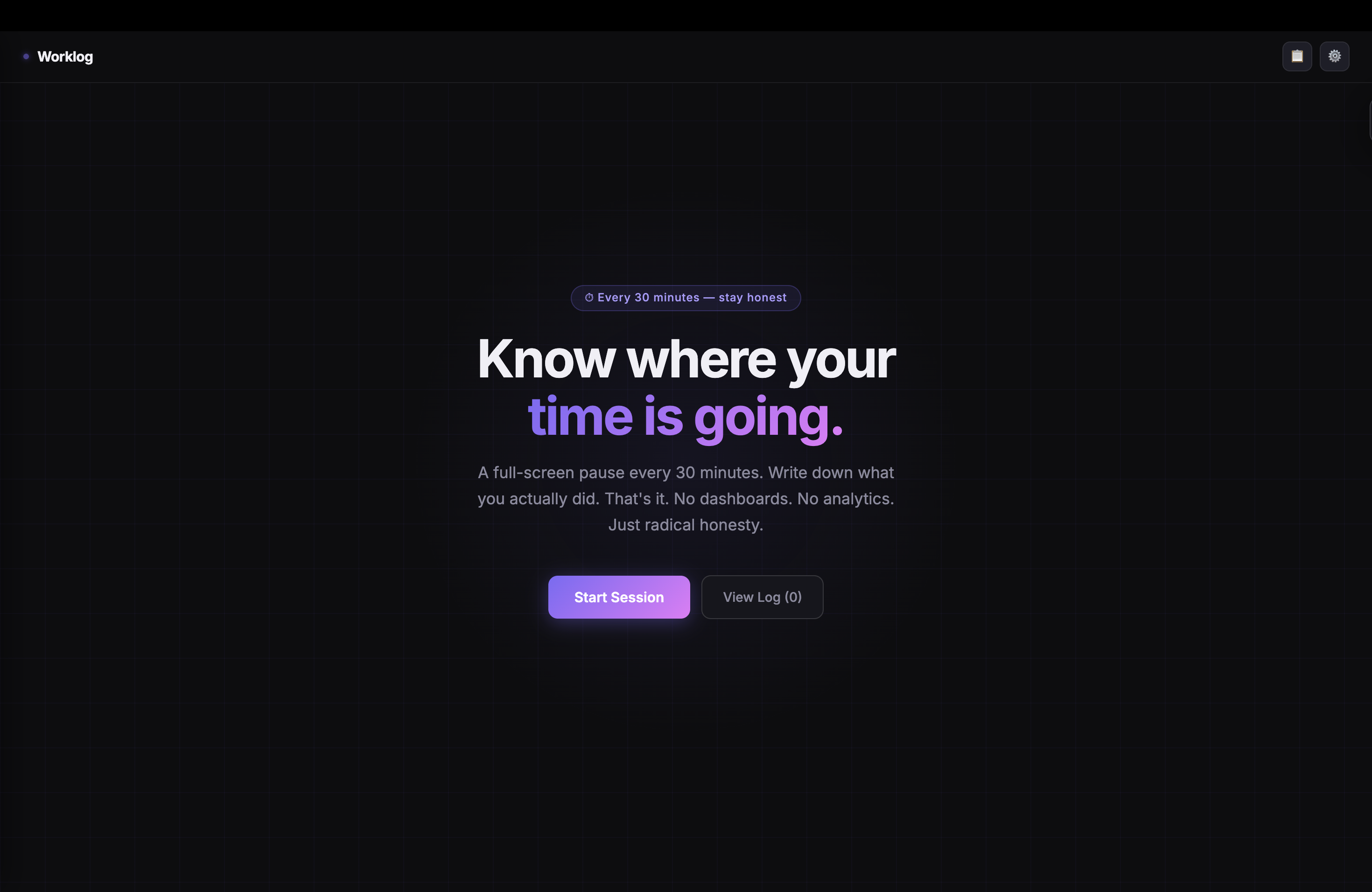 Worklog — Stay Honest gallery image