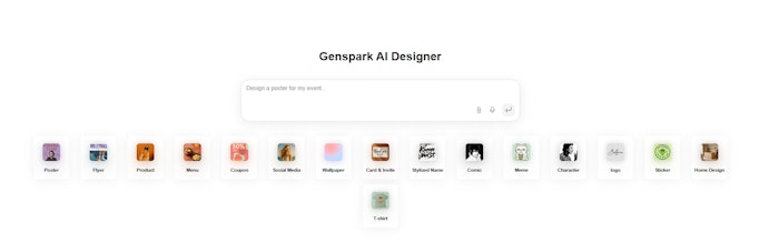 Genspark AI Designer产品图