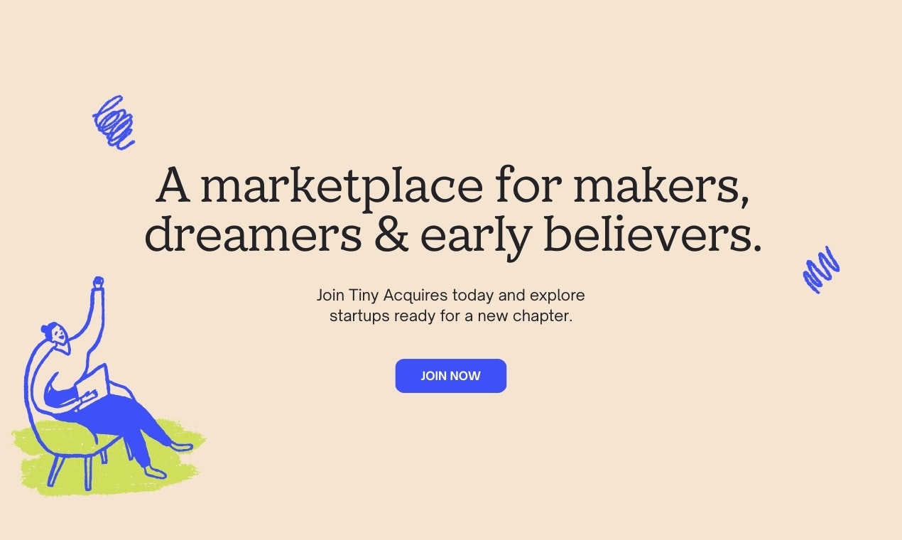 Tiny acquisisce - Il modo più semplice per acquistare e vendere startup pre-retto media 3