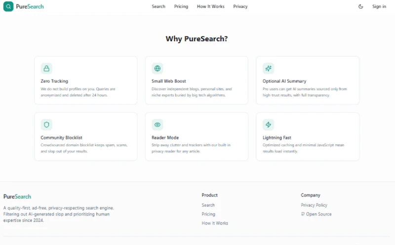 PureSearch screenshot 2